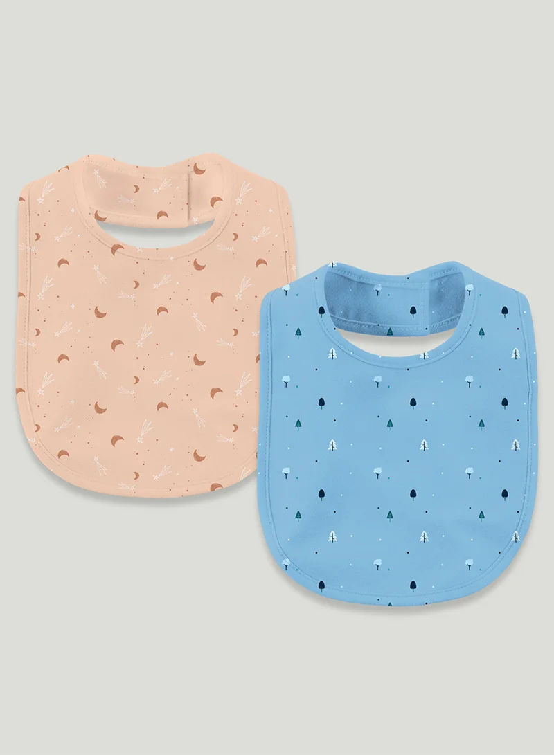 Luay Multicolour Unisex 100% Bamboo based Ultra -Soft fabric Bib with Digital Print_Pack of 2  | Best Price UAE