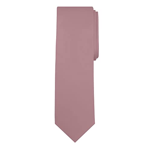 Jacob Alexander Solid Color Men's Regular Tie - Dusty Rose - Image 1
