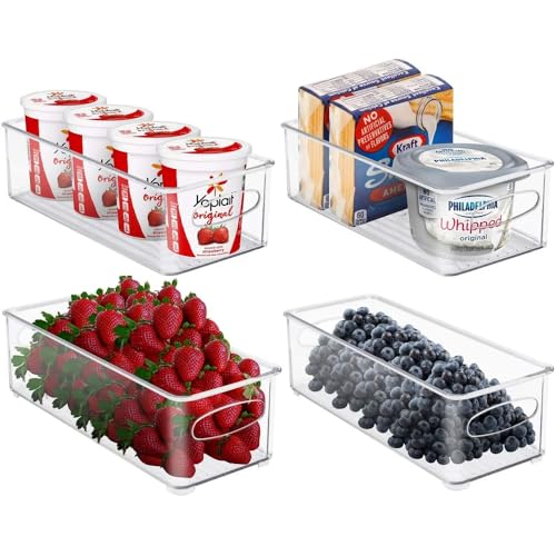 INKULTURE Acrylic Fridge Organiser | Fridge Storage Boxes | Refrigerator Storage Containers | Pack Of 02 | For Vegetable, Fruits Etc | Size-10"X 4" X 3.0", Transparent - Image 2