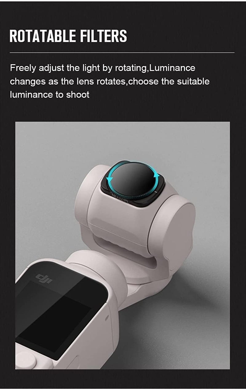 Careflection Professional Filter for DJI OSMO Pocket 2 /DJI Pocket 1 Camera Lens Glass Magnetic Cover Optical Multi Layer Coated Quick Release Kit: Anti-Scratch,Dust Protective (CPL) - Image 2