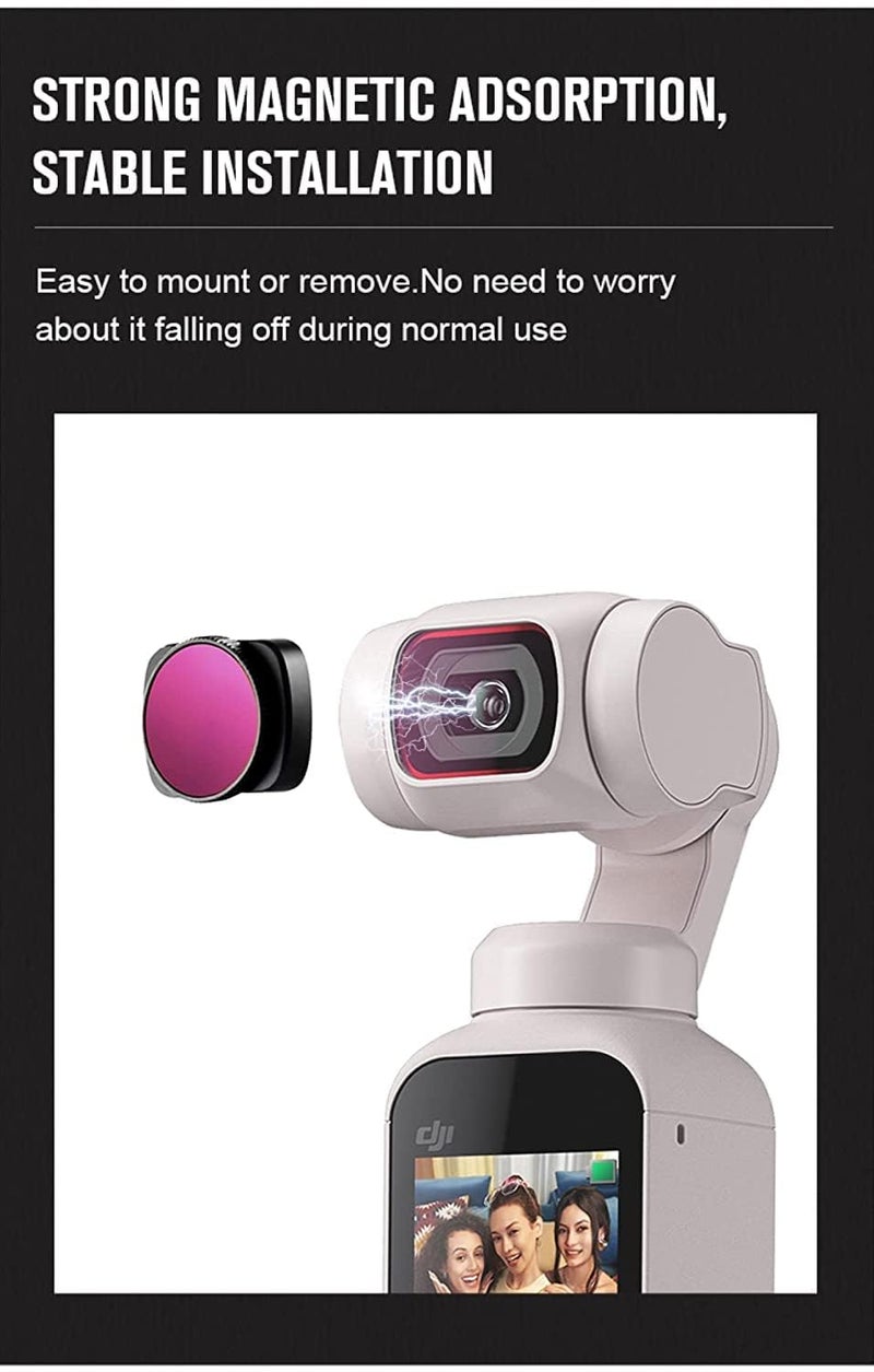 Careflection Professional Filter for DJI OSMO Pocket 2 /DJI Pocket 1 Camera Lens Glass Magnetic Cover Optical Multi Layer Coated Quick Release Kit: Anti-Scratch,Dust Protective (CPL) - Image 3