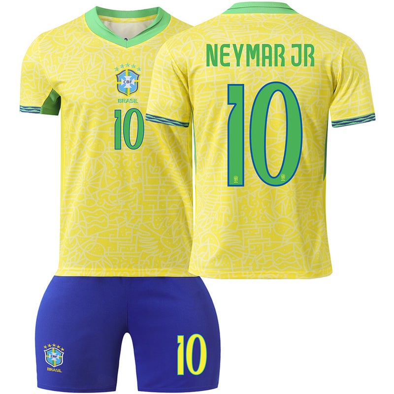 Generic Brazil Soccer Jersey Neymar No.10 Adult Kids Kit No. 10 socksless 