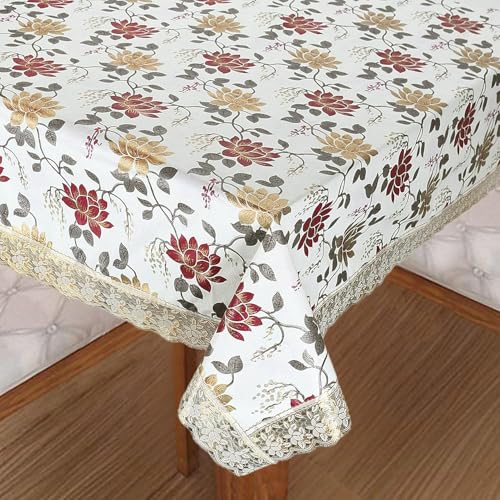 Homerz Premium Center Table Cover, Waterproof and Dustproof (Brown Lotus New, 40x60 inch- Center Table) - Image 2