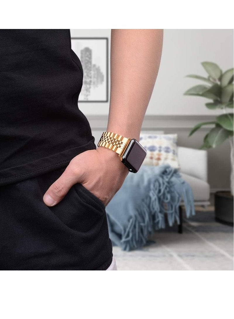 Compatible with Apple Watch Band Series 5 44mm 42mm, Stainless Steel iWatch Band with Butterfly Folding Clasp for iWatch Band Series 5/4/3/2/1 - Image 5