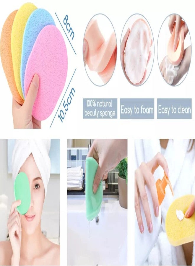 Diver Face Cleansing Sponge Puff Makeup Washing Pad Deep Cleansing & Exfoliating Facial Sponge - Assorted Color(Pack of 4,Multicolor) - Image 5