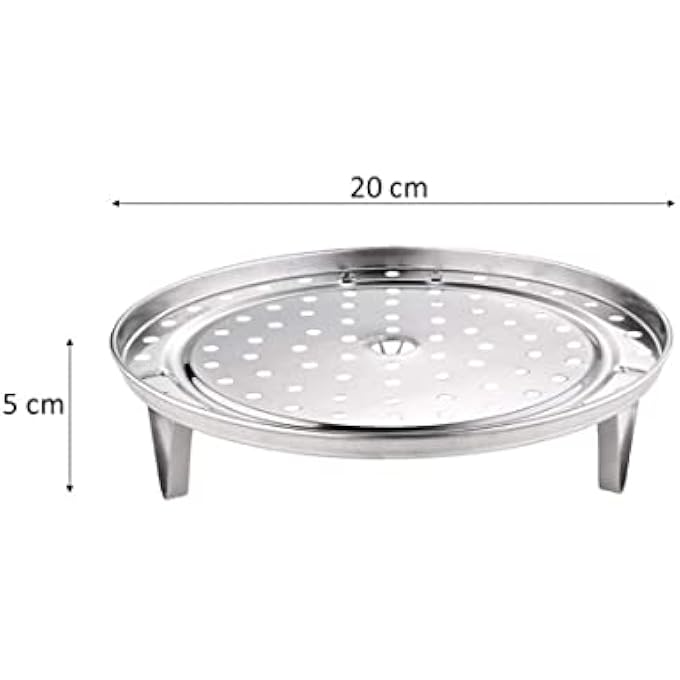 MAKINGTEC Stainless Steel Round Steamer Rack Plate ThreeLegged Steaming Stand For Home Kitchen Cooking Small Size - Image 5