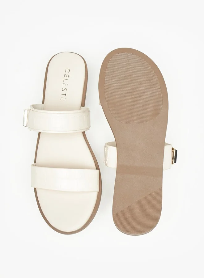 Celeste Women's Slip-On Sandal with Metal Accent