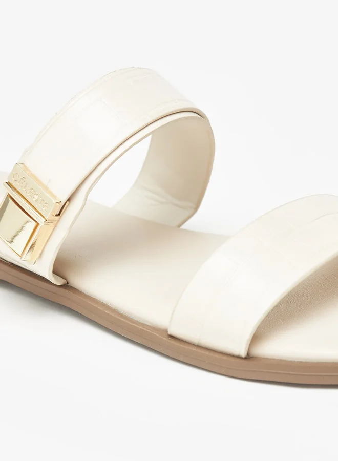 Celeste Women's Slip-On Sandal with Metal Accent