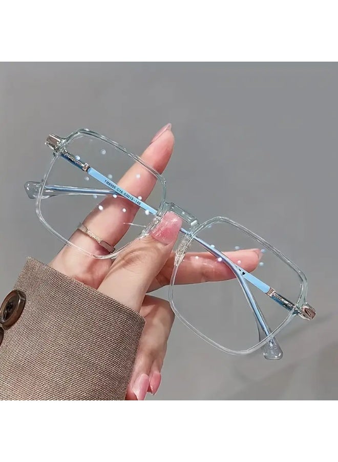 سينت هاوس نظارات حماية عصرية من Ocean - عدسات شفافة، إطار خفيف الوزن ومتين، مناسب للقيادة والأنشطة الخارجية، تصميم عصري مستوحى من الطراز الأوروبي، نظارات أنيقة، نظارات عصرية، نظارات فاخرة، احترافية أنيقة، عدسات عالية الجودة، مناسبة للاستخدام اليومي (مع حافظة نظارات). نظارات واقية من الضوء الأزرق. - Image 1