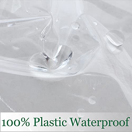 Obstal Clear Plastic Tablecloth 54 x 78 Inch, 100% Waterproof Oil-Proof Spill-Proof Vinyl PVC Table Cloth, Wipeable Rectangle Tablecloth Protector for Dining Table, Outdoor and Indoor Uses, Clear - Image 5