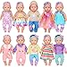 iBayda 10 Sets Doll Clothes and Accessories Include Rompers Outfits for 1417 Inch 3543cm New Born Baby Dolls Doll Not Included - Image 2