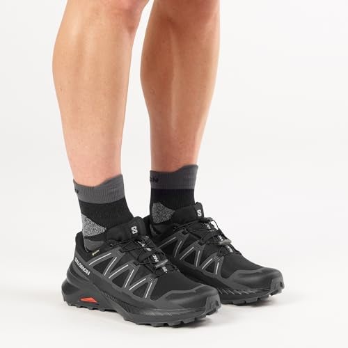 Salomon Men's Speedcross Peak Gore-Tex Trail Running Shoe, Waterproof All-Terrain Performance for Hiking & Long Trail Sessions - Black/Black/Asphalt - 10.5 Medium - Image 2