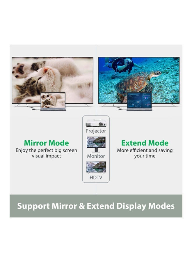 NIBEMINENT 7 in 1 USB C Hub grey - Image 3