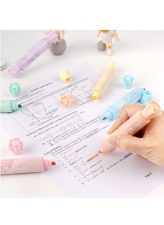 KASTWAVE Candy Shape Highlighters, Chisel Tip Marker Pen, Assorted Color Candy Highlighters, Chisel Tip, Water Based, Quick Dry& Write Smoothly 6 Macaron Colors, for Journaling Planner Notes  - Image 2