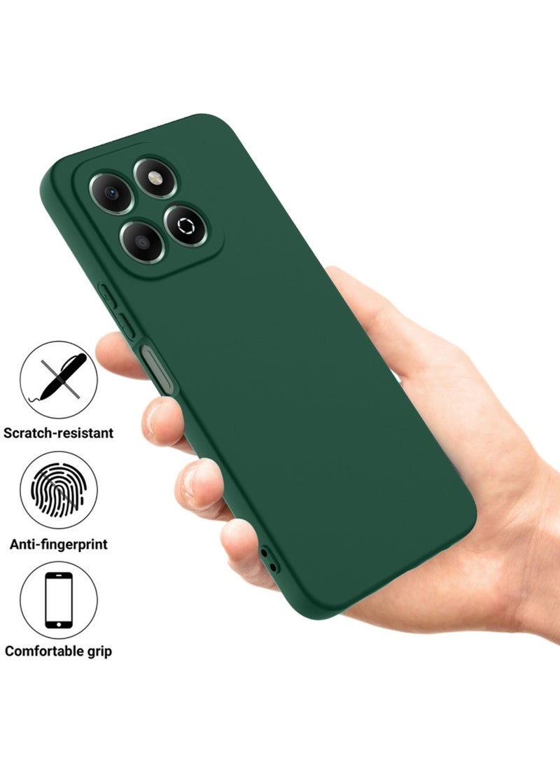 Wtech Honor X7c 4G 2024 Premium Soft Liquid Silicone Case Cover - Dark Green  - Image 2