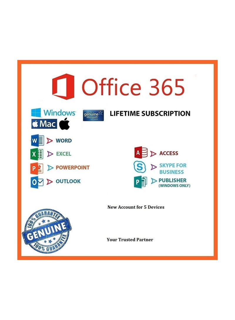 Microsoft Brand New Lifetime Subscription Account works with Office 365  apps for 5 Devices KSA | Riyadh, Jeddah