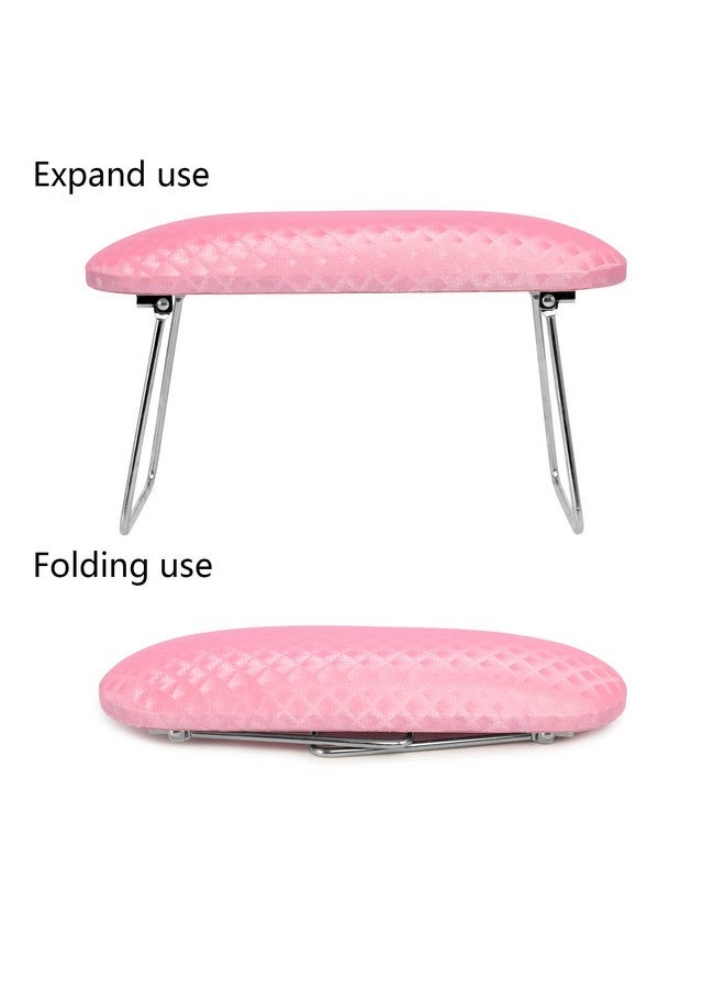 krofaue Nail Arm Rest,Professional Microfiber Leather Nail Hand Rest Stand Arm Rest for Acrylic Nails Cushion Hand Holder with Non-slip - Nail Technician Use Must Have（Pink） - Image 4