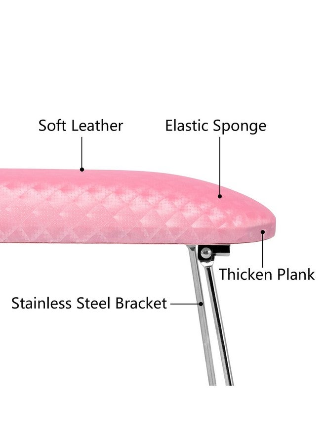 krofaue Nail Arm Rest,Professional Microfiber Leather Nail Hand Rest Stand Arm Rest for Acrylic Nails Cushion Hand Holder with Non-slip - Nail Technician Use Must Have（Pink） - Image 5
