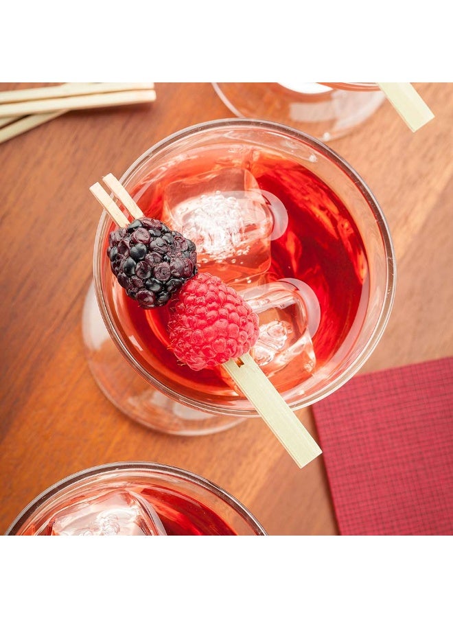 Restaurantware 4 Inch Cocktail Picks, 1000 Sturdy Decorative Bamboo Skewers - Sharp Point, Double Prong Design, Clear Bamboo Appetizer Picks, Assorted, For Appetizers Or Garnishes - Image 3