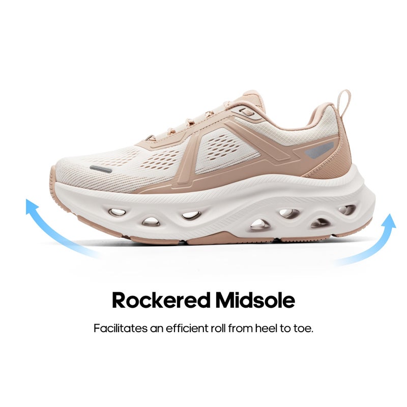 NORTIV 8 Women's Cushioning Walking Shoes Non Slip Breathable Comfortable Workout Running Tennis Jogging Gym Athletic MovePropel Fashion Sneakers,Size 8,Nude Pink,SNWS247W - Image 4