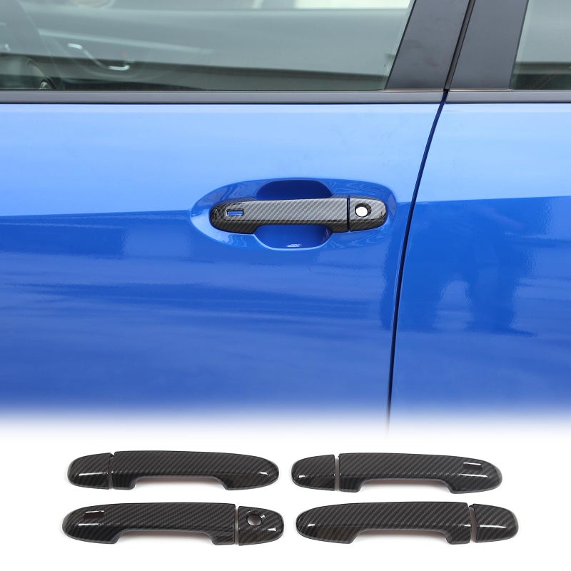 Daeiclru Car Exterior Door Handle Cover Trim Compatible with Subaru WRX 20222024Subaru Crosstrek 2023 2024 ABS Car Door Handle Protector Cover Accessories with Smart Hole Carbon Fiber Pattern