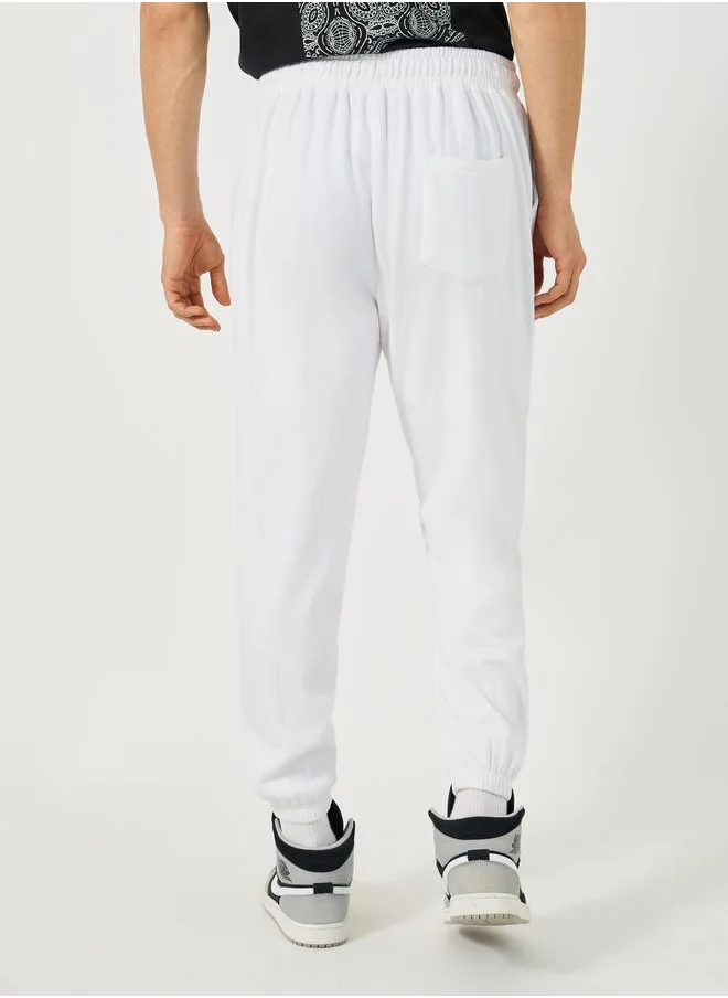 Styli Slogan Print Cotton Rich Fleece Oversized Joggers