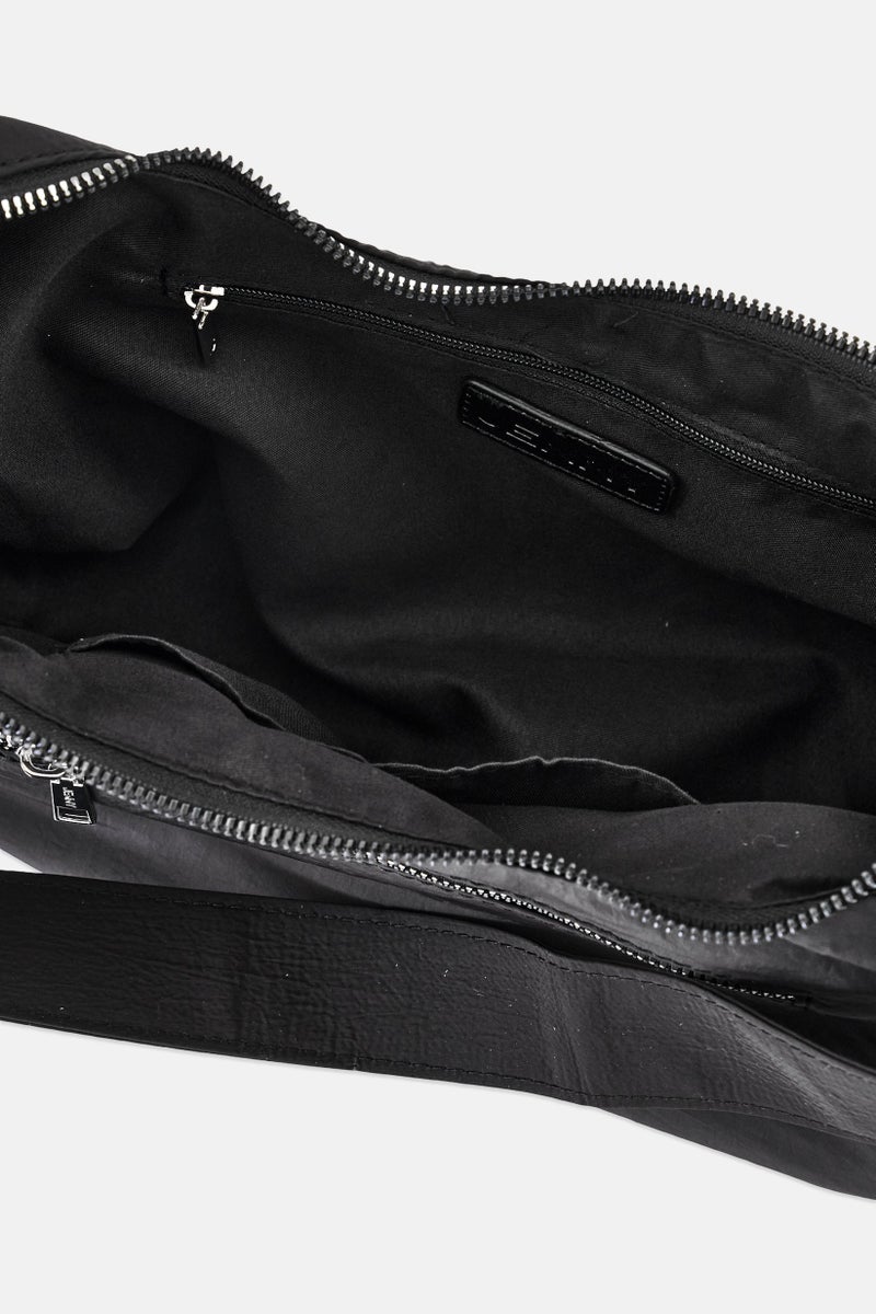 Jenny Women Brand Logo Shoulder Bag, Black - Image 4