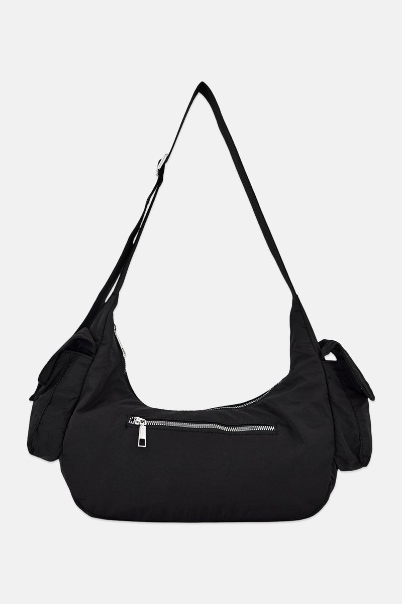 Jenny Women Brand Logo Shoulder Bag, Black - Image 3