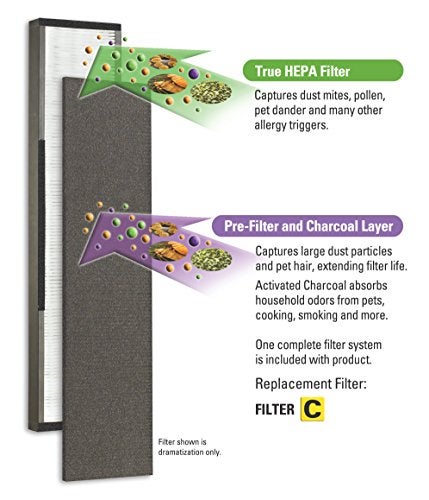 GermGuardian Genuine Carbon Air Purifier Replacement Filter for Use with FLT5000 Filter C for Air Purifier Models AC5000, AC5300, AC5350, CDAP5500 and PureGuardian Model AP2800CA, 4-Pack FLT28CB4 - Image 3