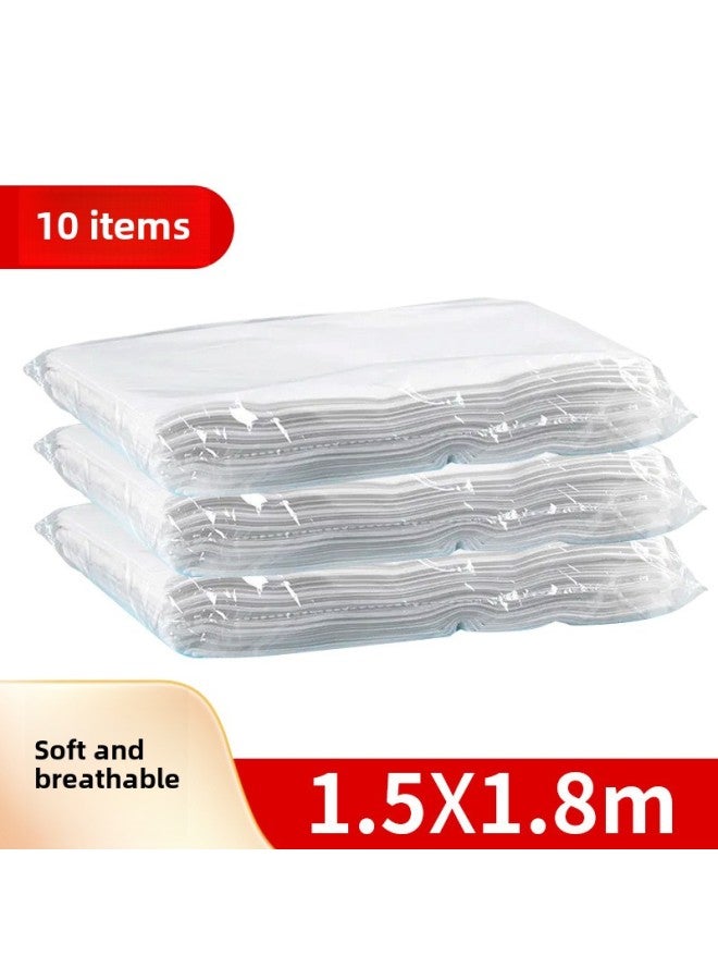 Disposable Bed Sheet Beauty Salon Waterproof And Oil-proof Breathable Non-woven Massage Bed Massage Bed Thickened Dirty 100-Color:1.5*1.8m White Soft And Breathable 【10 Pieces】】 - Image 1