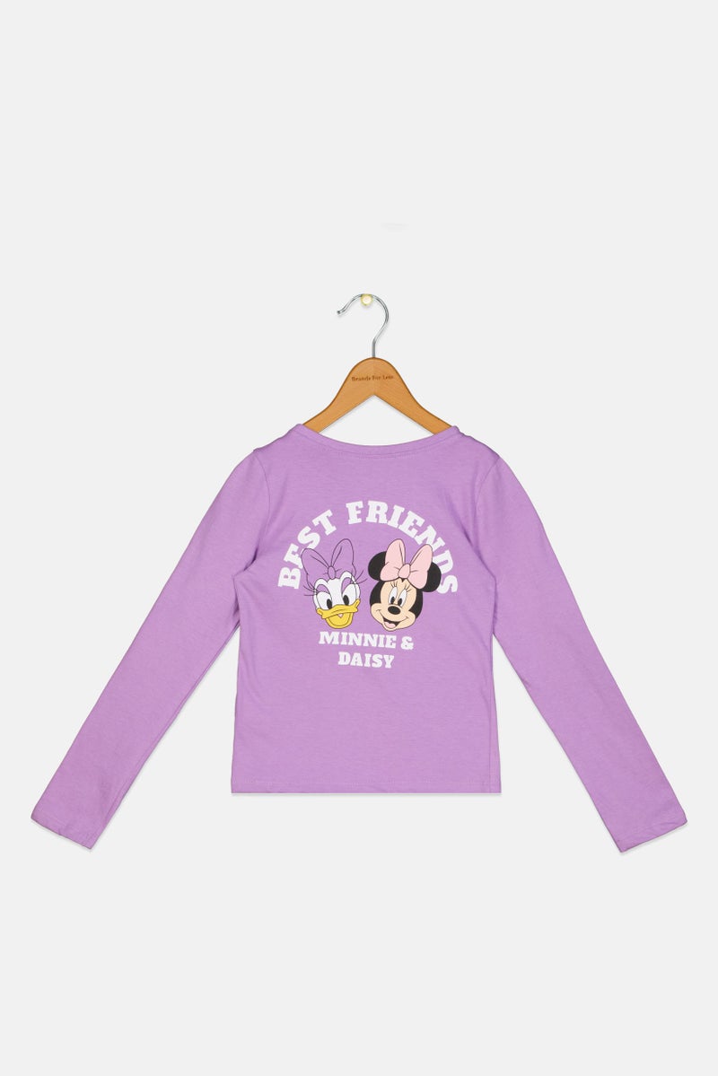 Sinsay تي شيرت طويل الأكمام بطباعة جرافيك للبنات من ديزني × سينساي، لافندر - Image 3