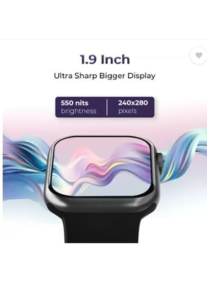 Gizmore Renewed - GizFit Plasma Sleek & Stylish Bluetooth Calling Smartwatch 1.9 Inch HD Display 550 NITS & Multi-Sport Modes HR SpO2 IP67 with Rotating Crown Controls - Image 5