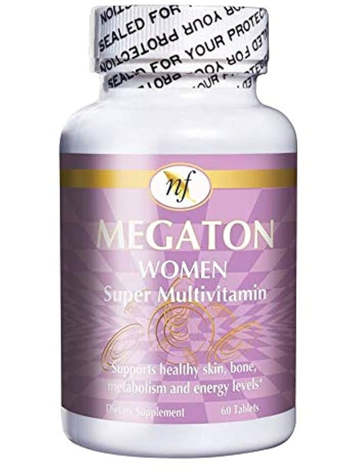 Megaton Women Super Multivitamin Tablets 60s – Daily Women’s Health Supplement for Energy, Immunity, Hair Skin & Nail Support