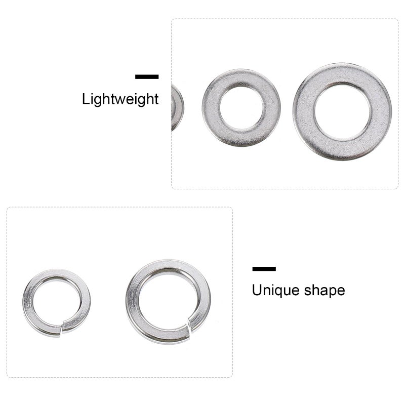 600 Pcs Stainless Steel Spring Lock Washers Assortment Kit M2 To M10 For Industrial Fastening - Image 4
