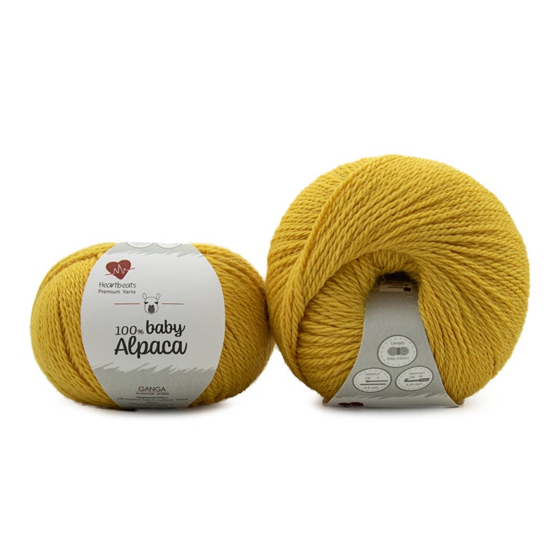 Heartbeats Baby Alpaca, is Pure 100% Baby Alpaca Fibre. Oekotex Class 1 Certified. Pack of 2 Balls - 50gm Each Shade no - BAC11 - Image 2