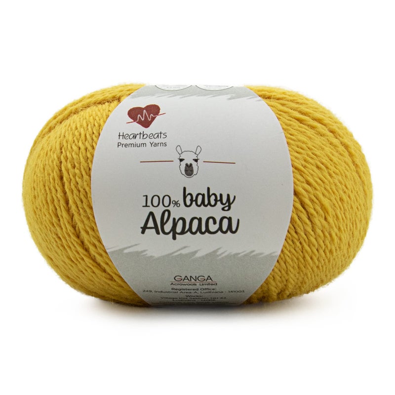 Heartbeats Baby Alpaca, is Pure 100% Baby Alpaca Fibre. Oekotex Class 1 Certified. Pack of 2 Balls - 50gm Each Shade no - BAC11 - Image 1