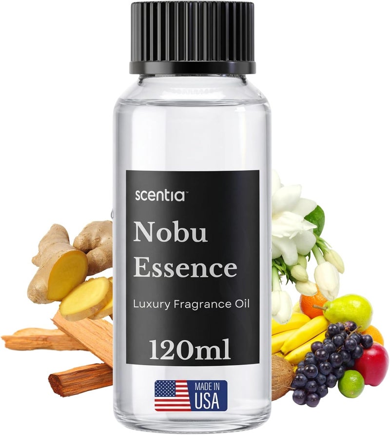 SCENTIA زيت معطر سينشيا للفندق مستوحى من فندق نوبو - 120 مل 4.06 أونصة سائلة - مزيج الزيوت الأساسية الياسمين، الزنبق، الصندل والحمضيات المنعشة لمبخرات العلاج العطري - جوهر نوبو - Image 1
