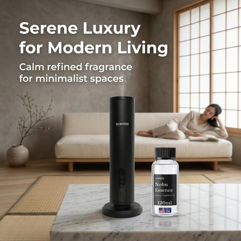 SCENTIA زيت معطر سينشيا للفندق مستوحى من فندق نوبو - 120 مل 4.06 أونصة سائلة - مزيج الزيوت الأساسية الياسمين، الزنبق، الصندل والحمضيات المنعشة لمبخرات العلاج العطري - جوهر نوبو - Image 3