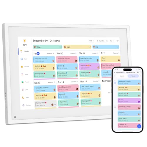 Canupdog Digital Calendar 101inch Smart WiFi Digital CalendarChore Chart Touch Screen HD Display for Family Schedules Share Moments Instantly from Anywhere Gifts for Women Mom - Image 1