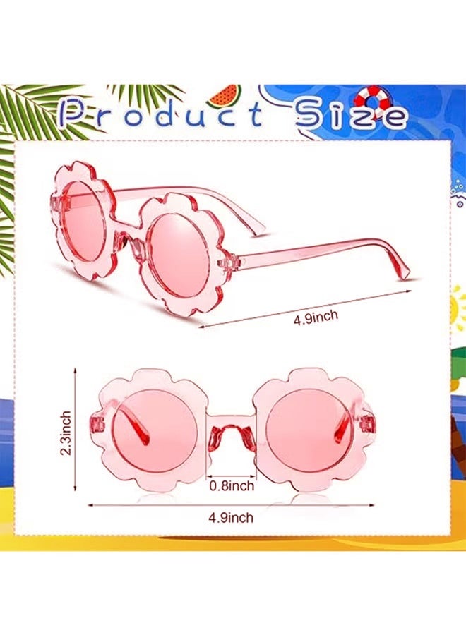 3 قطع من نظارات الشمس للأطفال على شكل زهرة، مجموعة نظارات شمسية للأطفال في الهواء الطلق، نظارات لطيفة للأطفال لحمام السباحة والشاطئ في الهواء الطلق - Image 2
