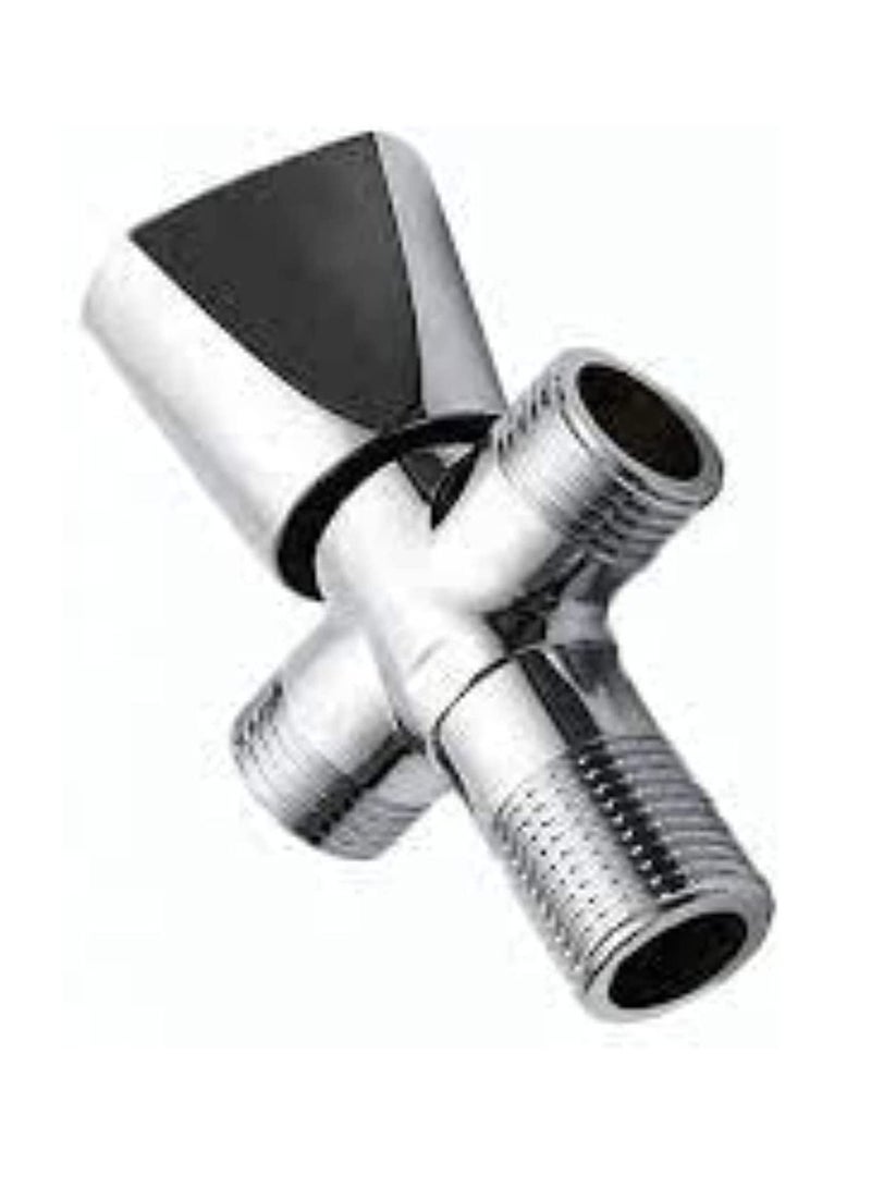ABBASALI Chrome Plated Angle Valve 1/2" x 1/2" Toilet Kitchen Wash Basin Bathroom Fittings With Tape  - Image 3