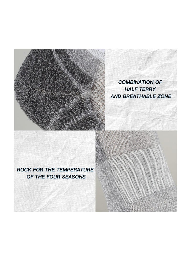 Captaintech 8 Pairs Mens Ankle Athletic Socks Low Cut Breathable Running Socks with Cushion Tab Comfort Sports Trainer Socks Cotton Casual Non-Slip No Show Socks for Men EUR43-46 - Image 4