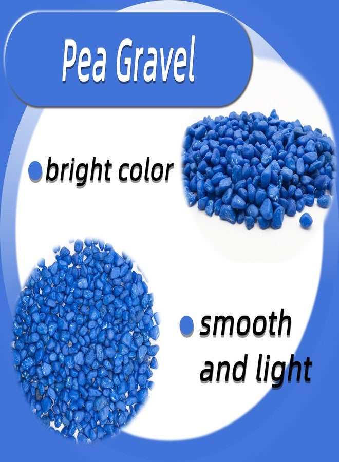 TACOLO Blue Pebbles for Crafts, 0.9 Pound Natural Polished Aquarium Gravel, Decorative Pebbles for Indoor Plants, Turtle Tank, Vase, Succulents Cactus, Garden Landscaping - Image 2