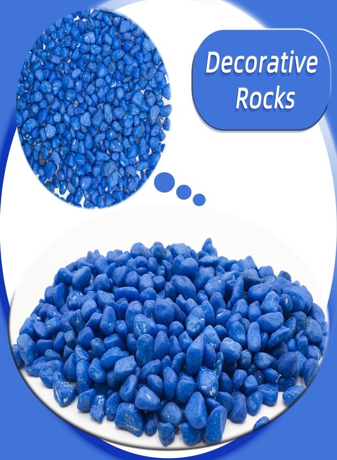 TACOLO Blue Pebbles for Crafts, 0.9 Pound Natural Polished Aquarium Gravel, Decorative Pebbles for Indoor Plants, Turtle Tank, Vase, Succulents Cactus, Garden Landscaping - Image 3