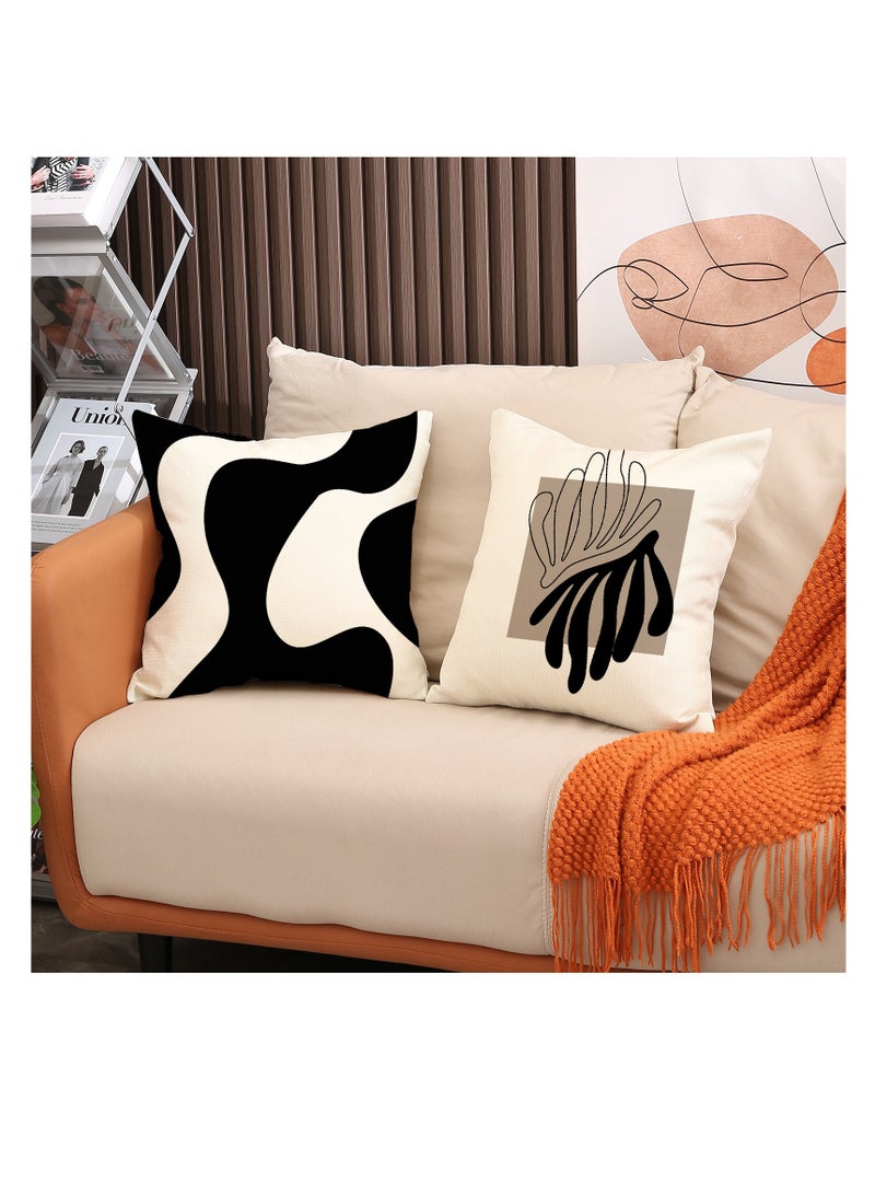 Loquat Pillow Covers Set of 4, Throw Pillow Cover, Modern style Cushion Covers 45cm x 45cm,For Living Room Sofa Couch Bed Pillowcases - Image 4