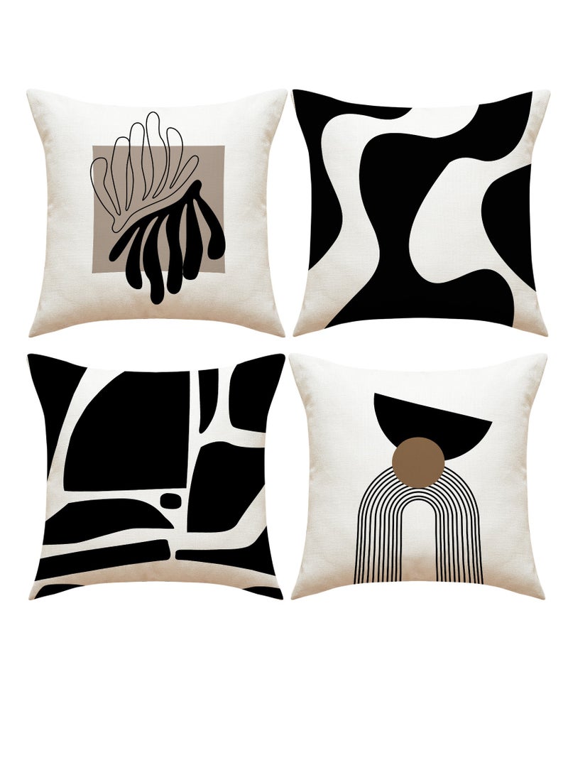 Loquat Pillow Covers Set of 4, Throw Pillow Cover, Modern style Cushion Covers 45cm x 45cm,For Living Room Sofa Couch Bed Pillowcases - Image 1