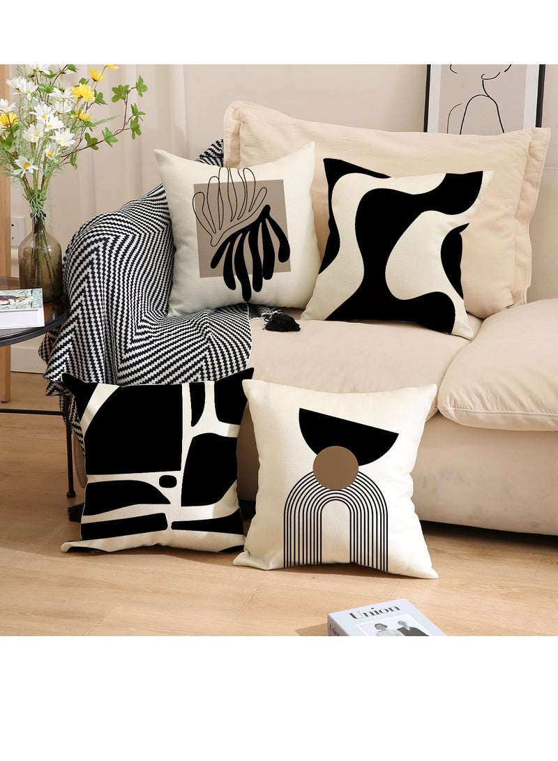 Loquat Pillow Covers Set of 4, Throw Pillow Cover, Modern style Cushion Covers 45cm x 45cm,For Living Room Sofa Couch Bed Pillowcases - Image 2