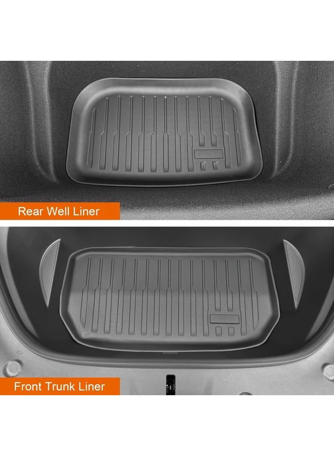 TPE Mats For Tesla Model Y 2021 2024 Lower Trunk Mat 1 Piece Waterproof Non Slip - Image 5