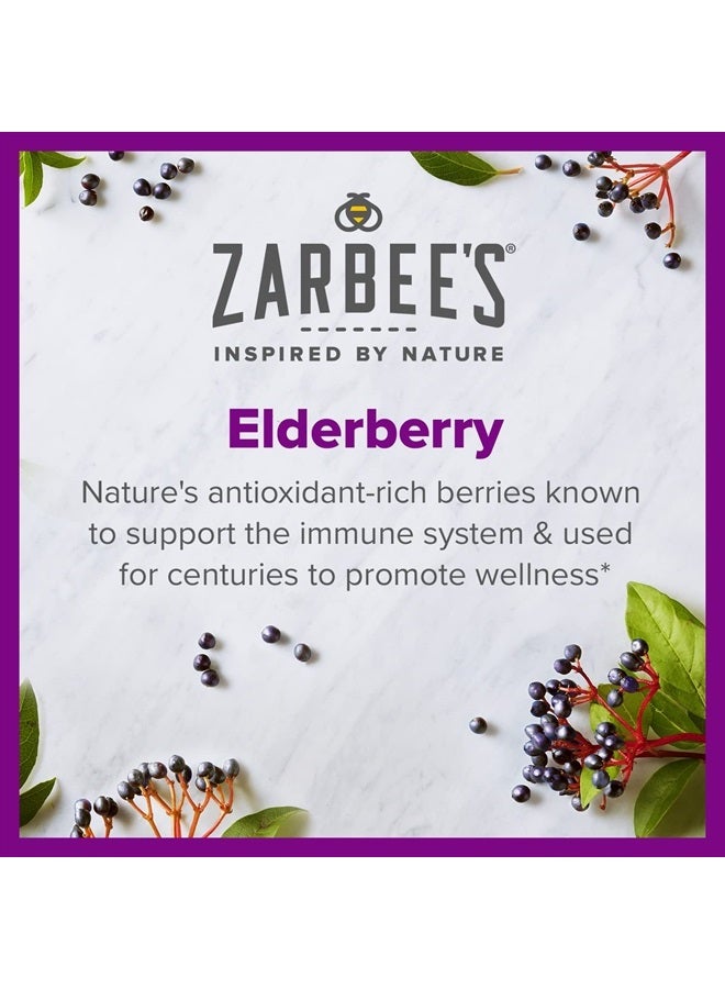 Zarbee's Zarbee''s Liquid Daily Immune Support, High Concentrate Liquid, with Real Elderberry Vitamin C & Zinc, Black Elderberry Flavor, For Daytime Use, 8 Fl Oz, brand is Zarbee''s - Image 3