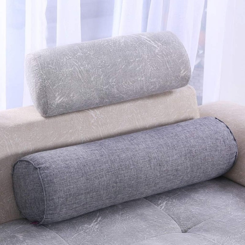 klarako Full Round Bolster Pillow Cushion for Massage Table  Linen Yoga Bolster, 15.7inch Long & 5.9 Dia.  4Color - Image 3